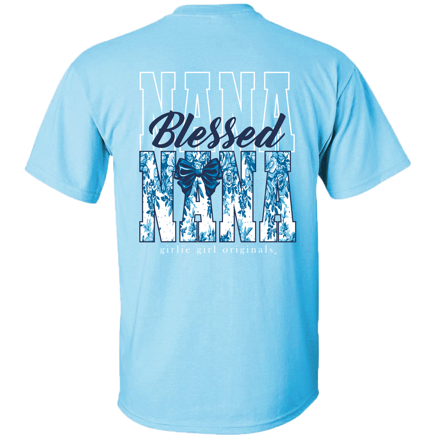 GIRLIE GIRL ORIGINALS BLESSED NANA BOW T-SHIRT - Cottage Cuties Boutique LLC