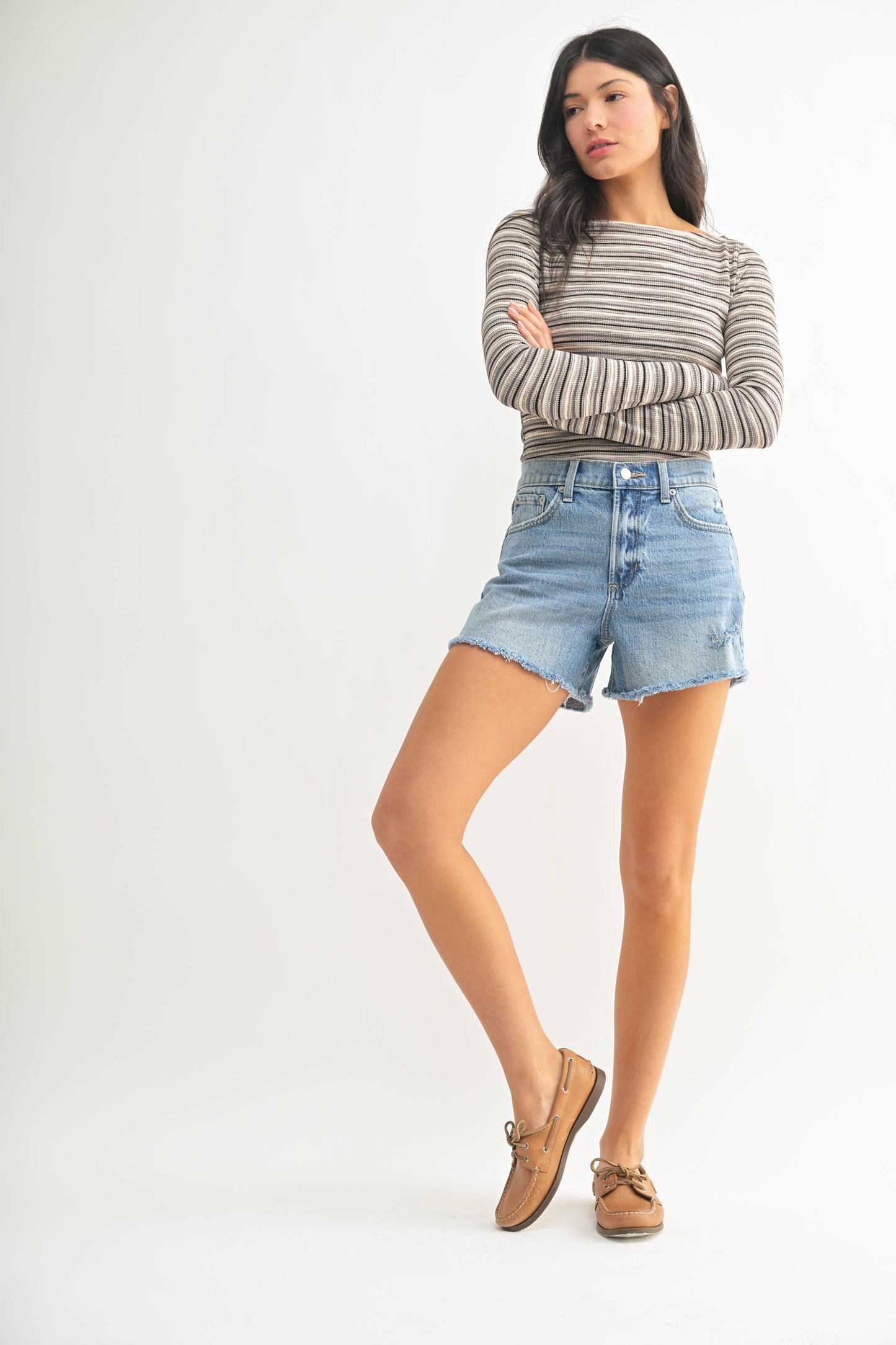 Summer Breeze - Comfort Stretch Fray Short - Cottage Cuties Boutique LLC