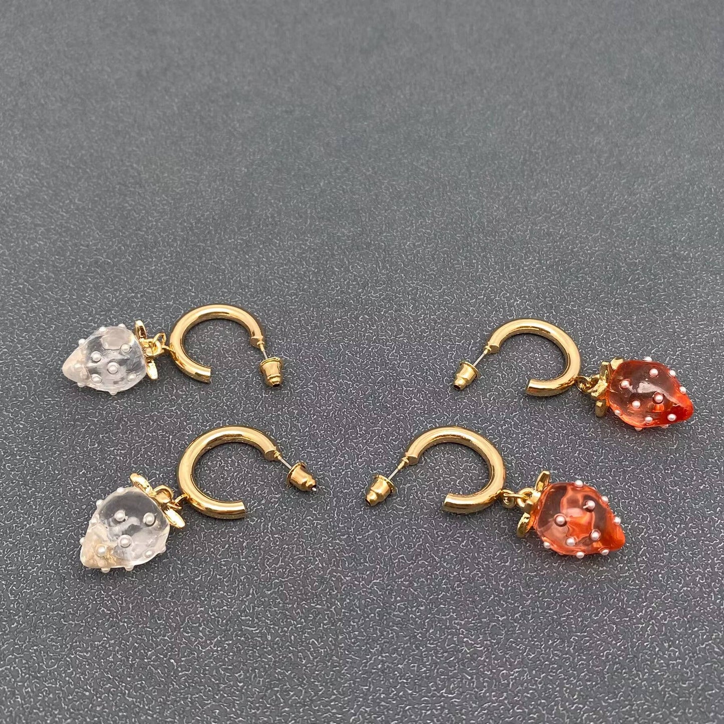Strawberry Dangle Earrings - Cottage Cuties Boutique LLC