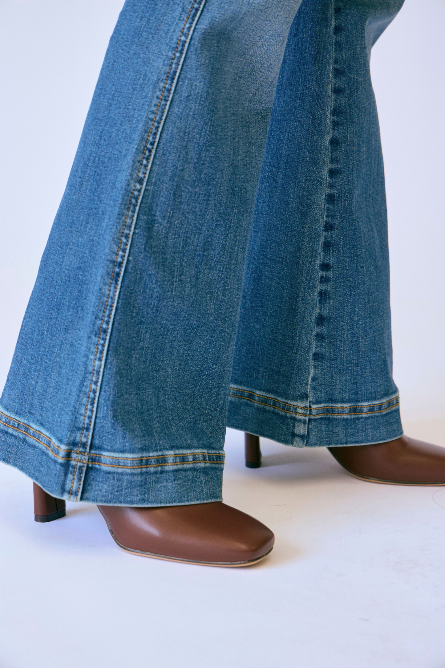 Judy Blue High Waist Petite Tummy Control Double Button Flar - Cottage Cuties Boutique LLC