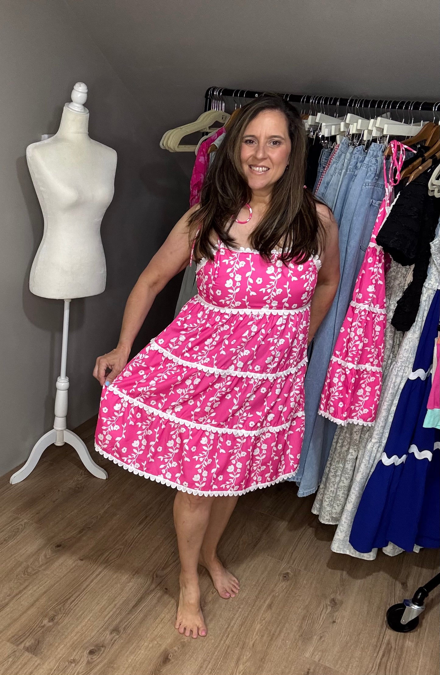 Bright Bloom Midi Dress - Cottage Cuties Boutique LLC