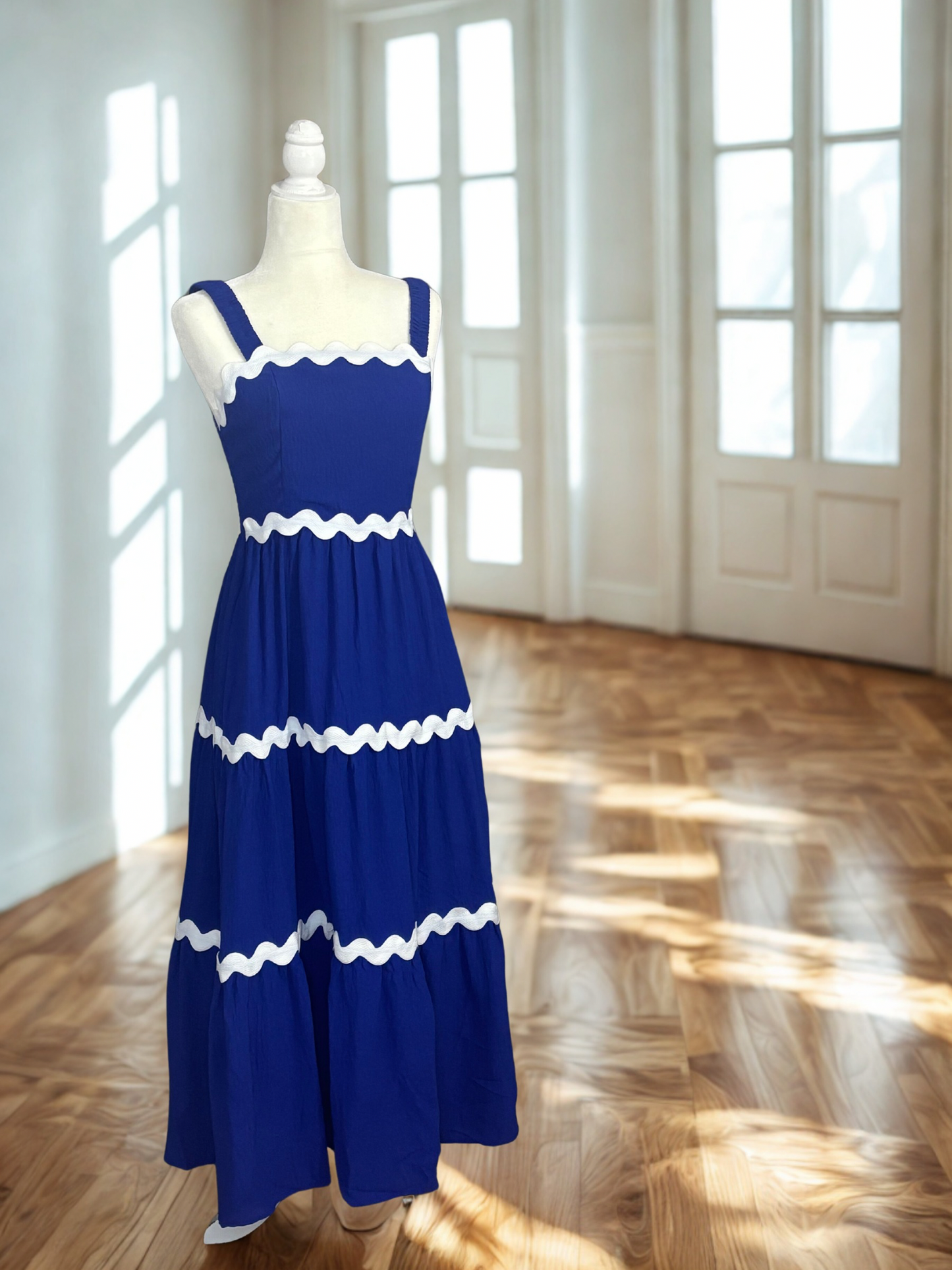 Marine BLUE DAYDREAM DRESS - Cottage Cuties Boutique LLC