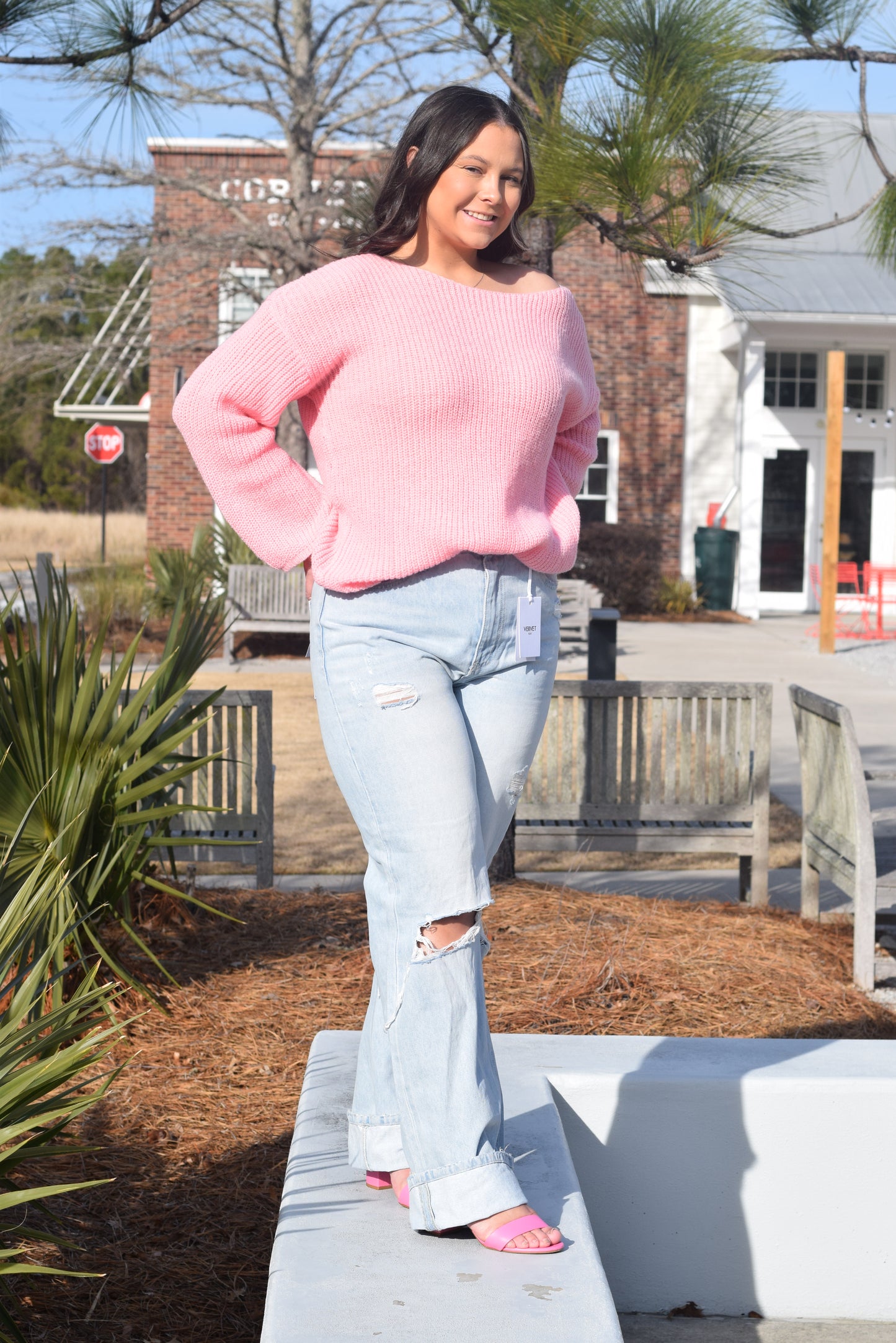 Pink Loose Fit Sweater