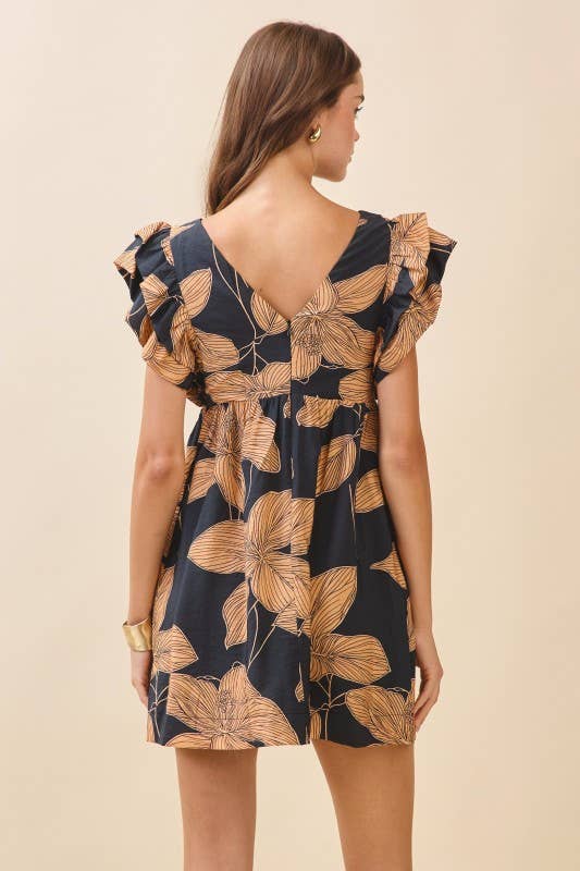 Midnight Meadow Floral Mini Dress