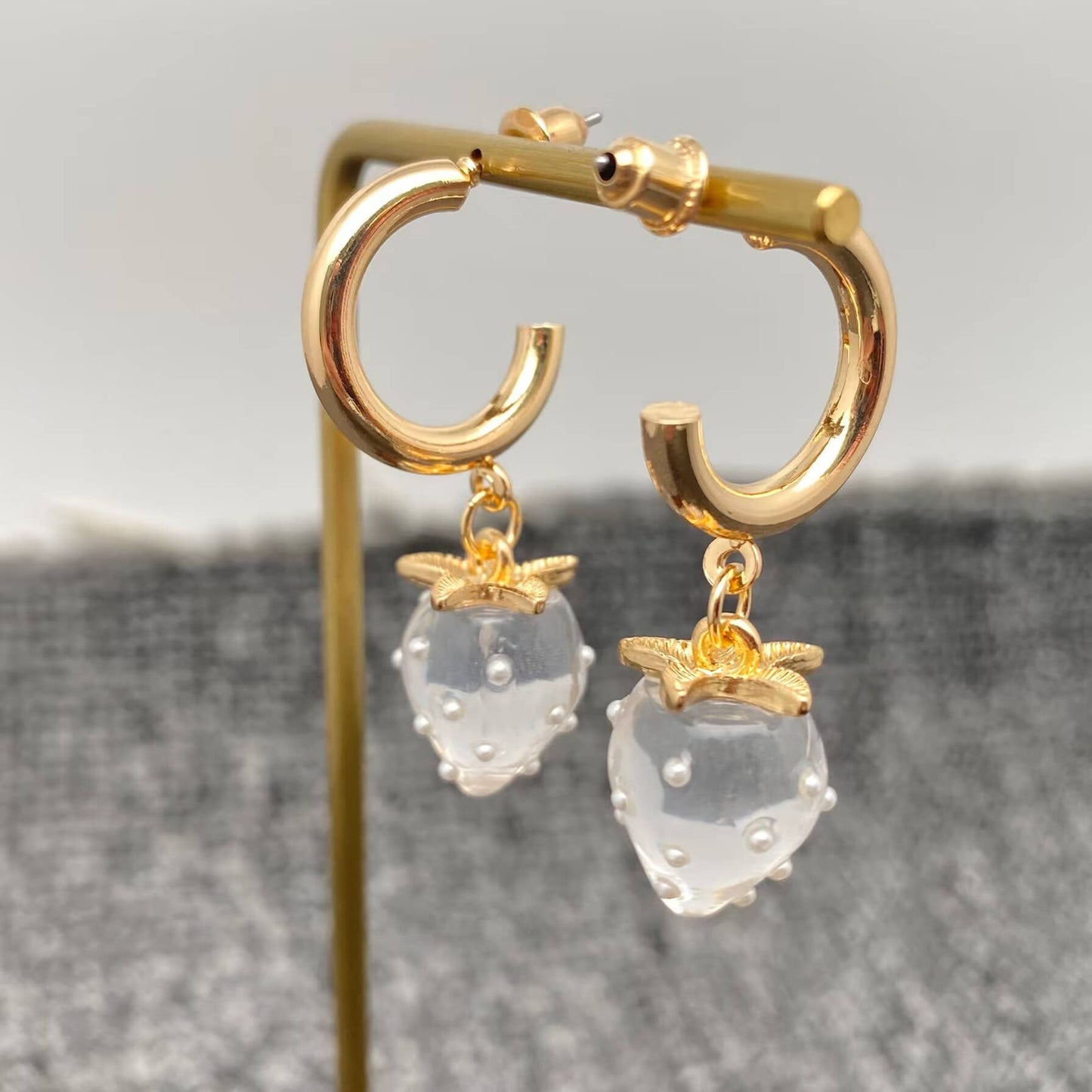 Strawberry Dangle Earrings - Cottage Cuties Boutique LLC