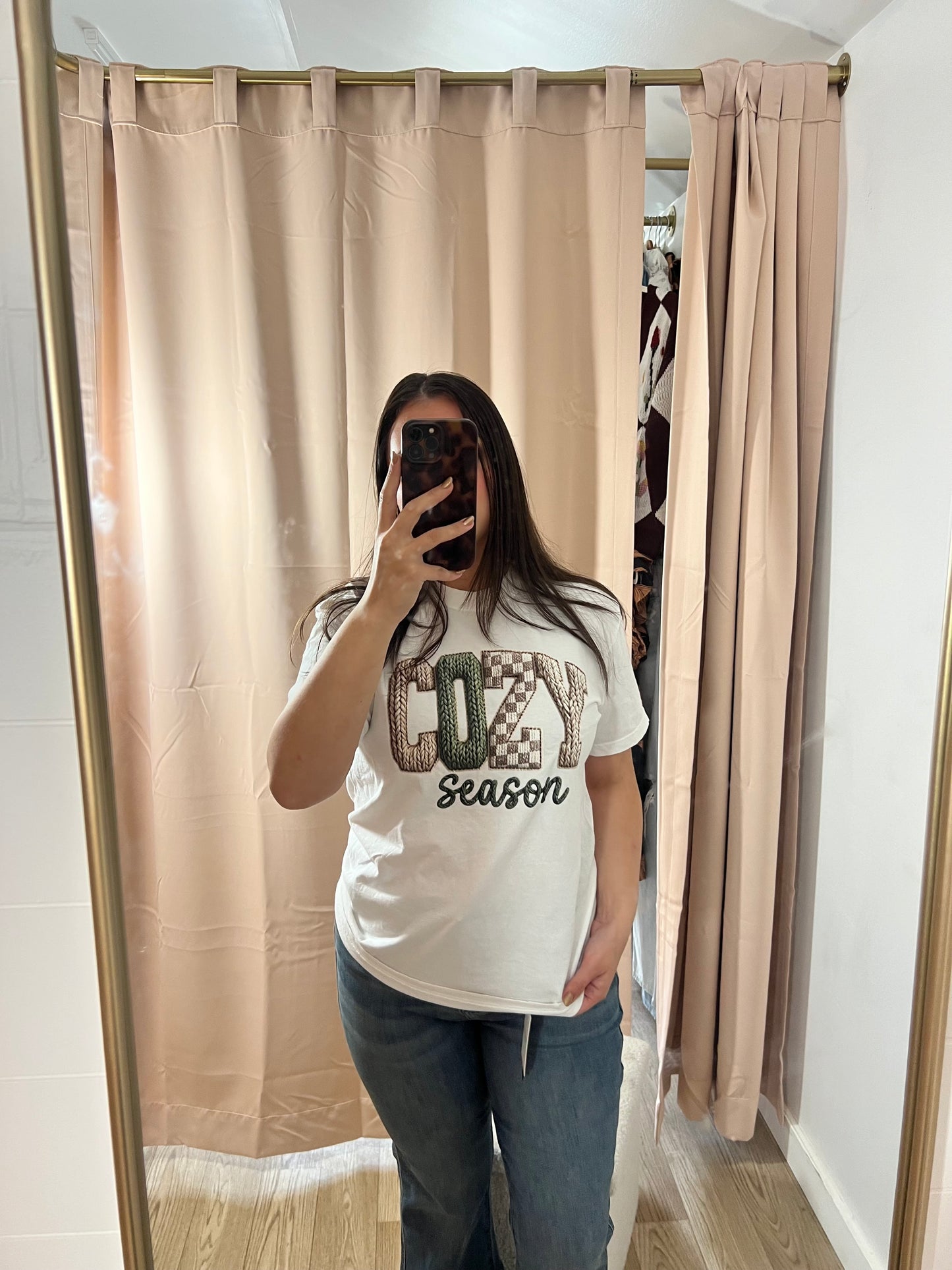 Cozy Season Faux Yarn Tee – - Cottage Cuties Boutique LLC