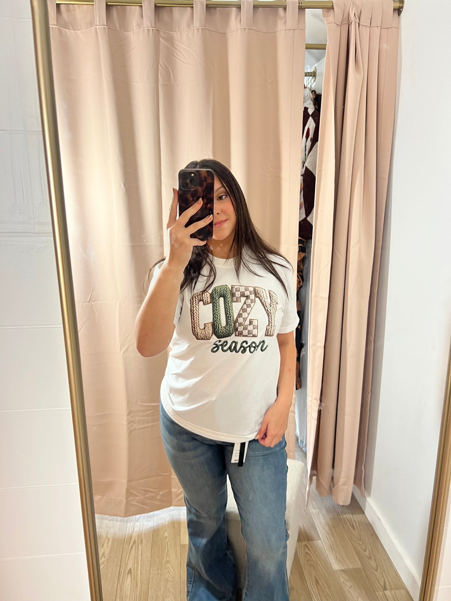 Cozy Season Faux Yarn Tee – - Cottage Cuties Boutique LLC