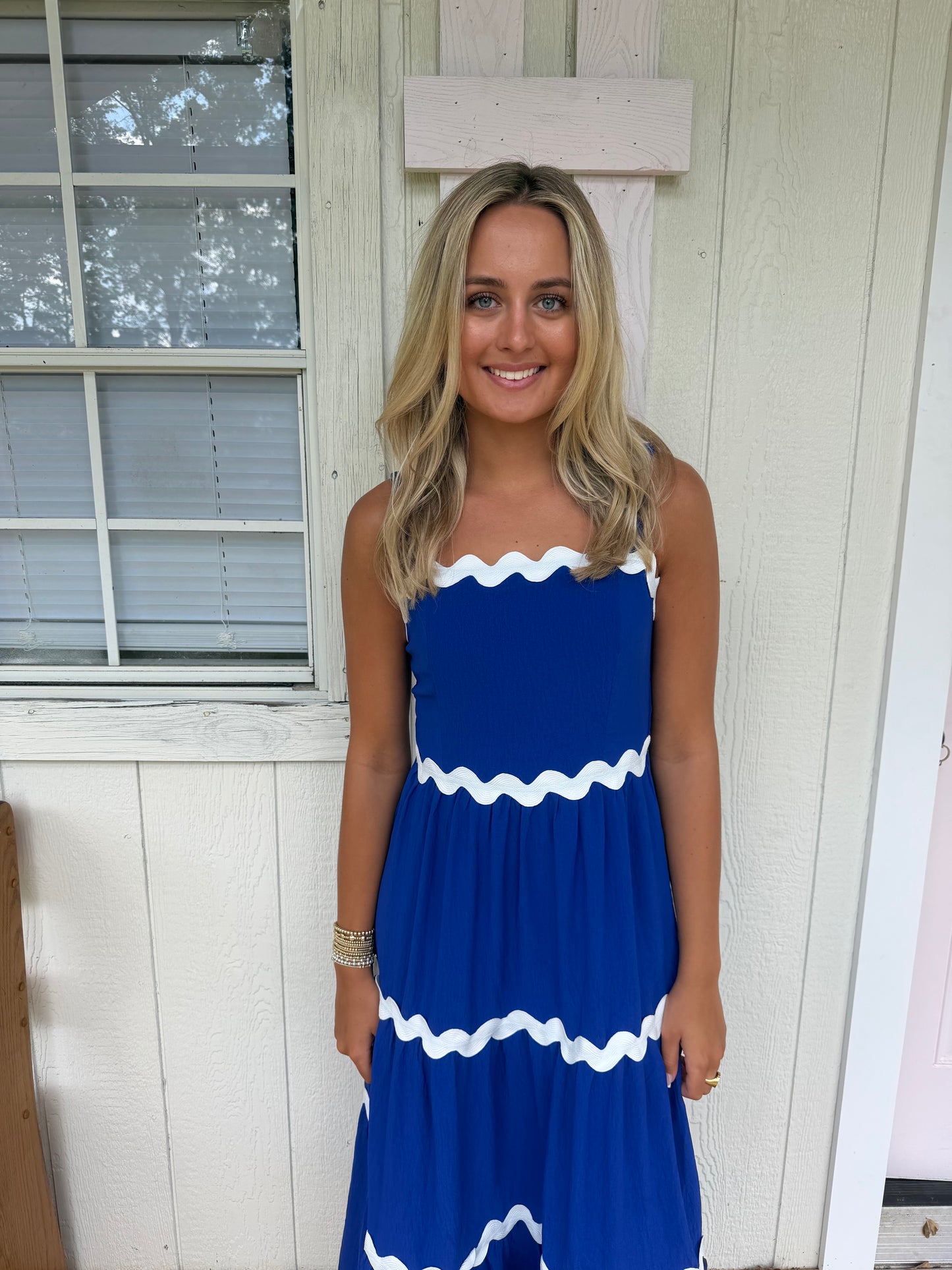 Marine BLUE DAYDREAM DRESS - Cottage Cuties Boutique LLC