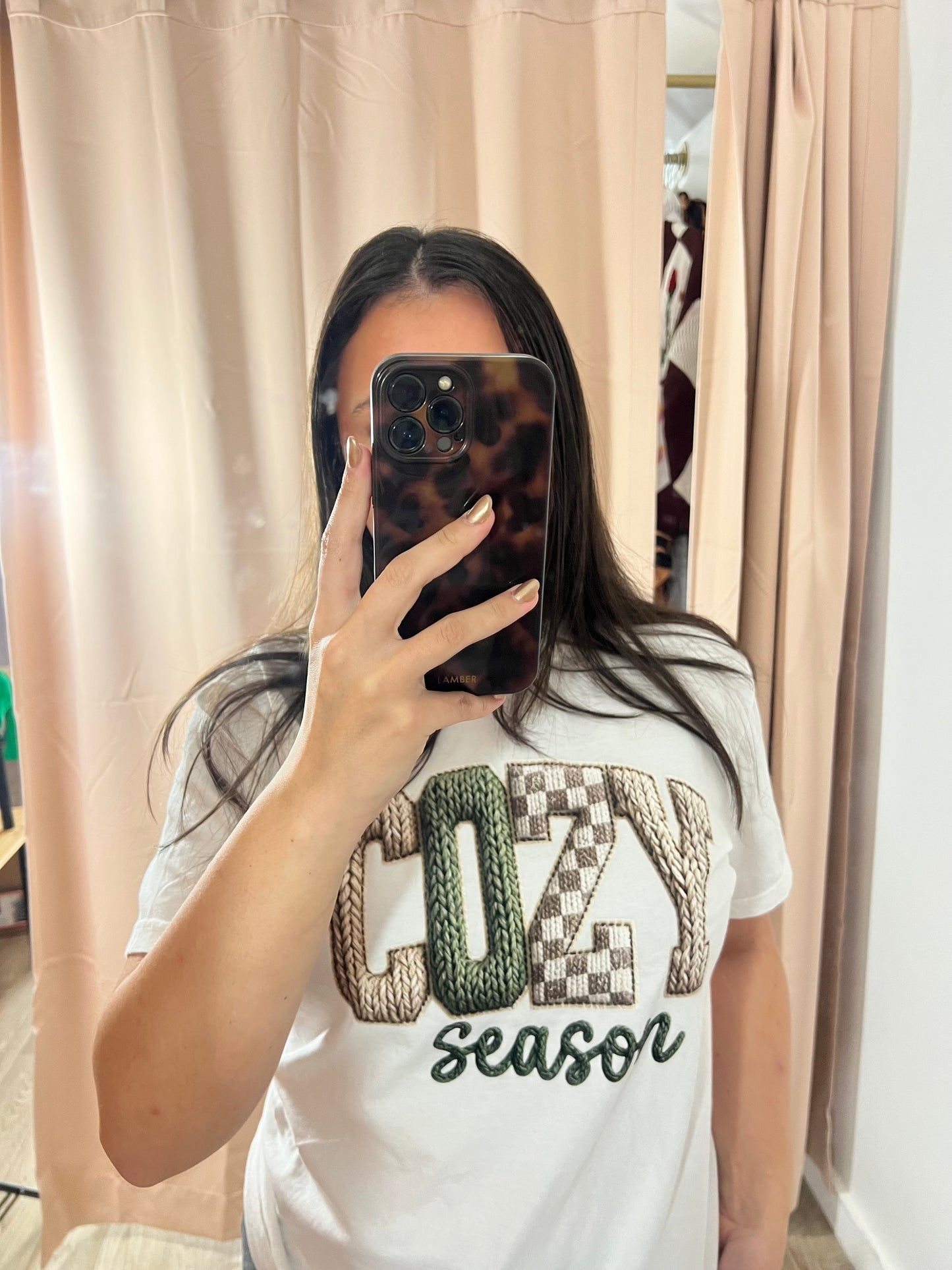 Cozy Season Faux Yarn Tee – - Cottage Cuties Boutique LLC