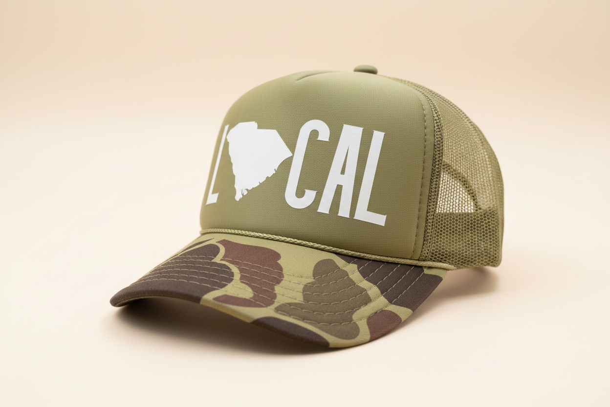 LOCAL SC State Trucker Hat  - Cottage Cuties Boutique LLC