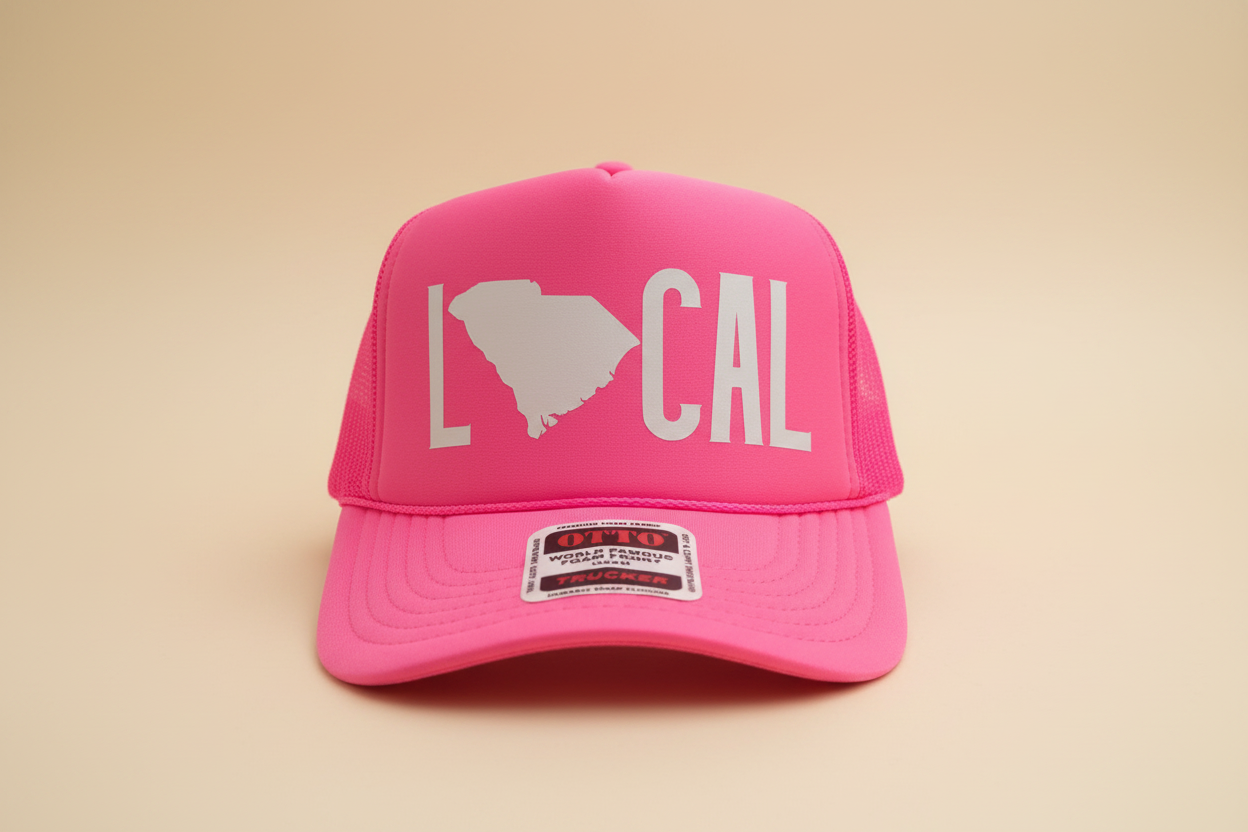 LOCAL SC State Trucker Hat  - Cottage Cuties Boutique LLC