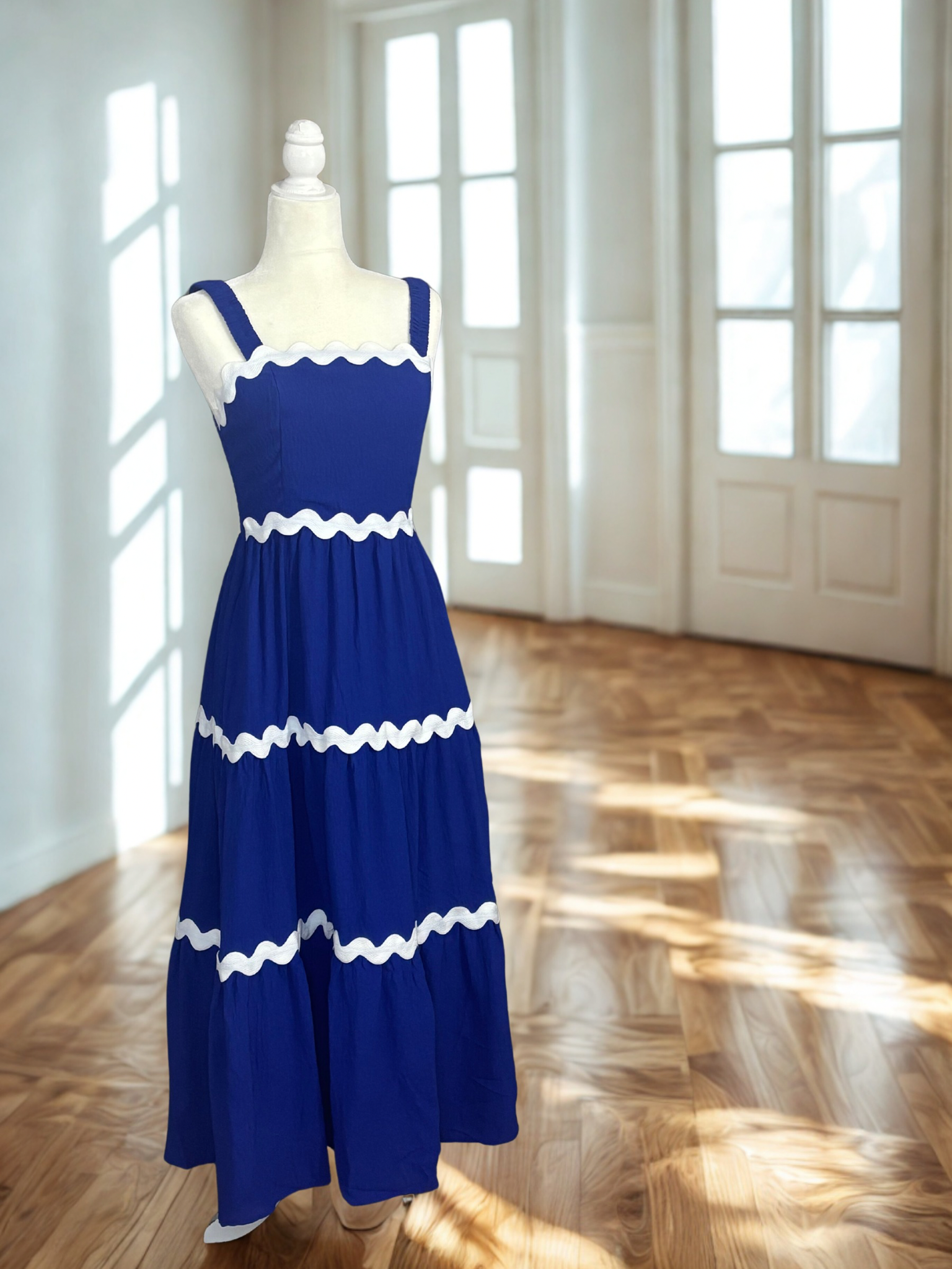 Marine BLUE DAYDREAM DRESS - Cottage Cuties Boutique LLC