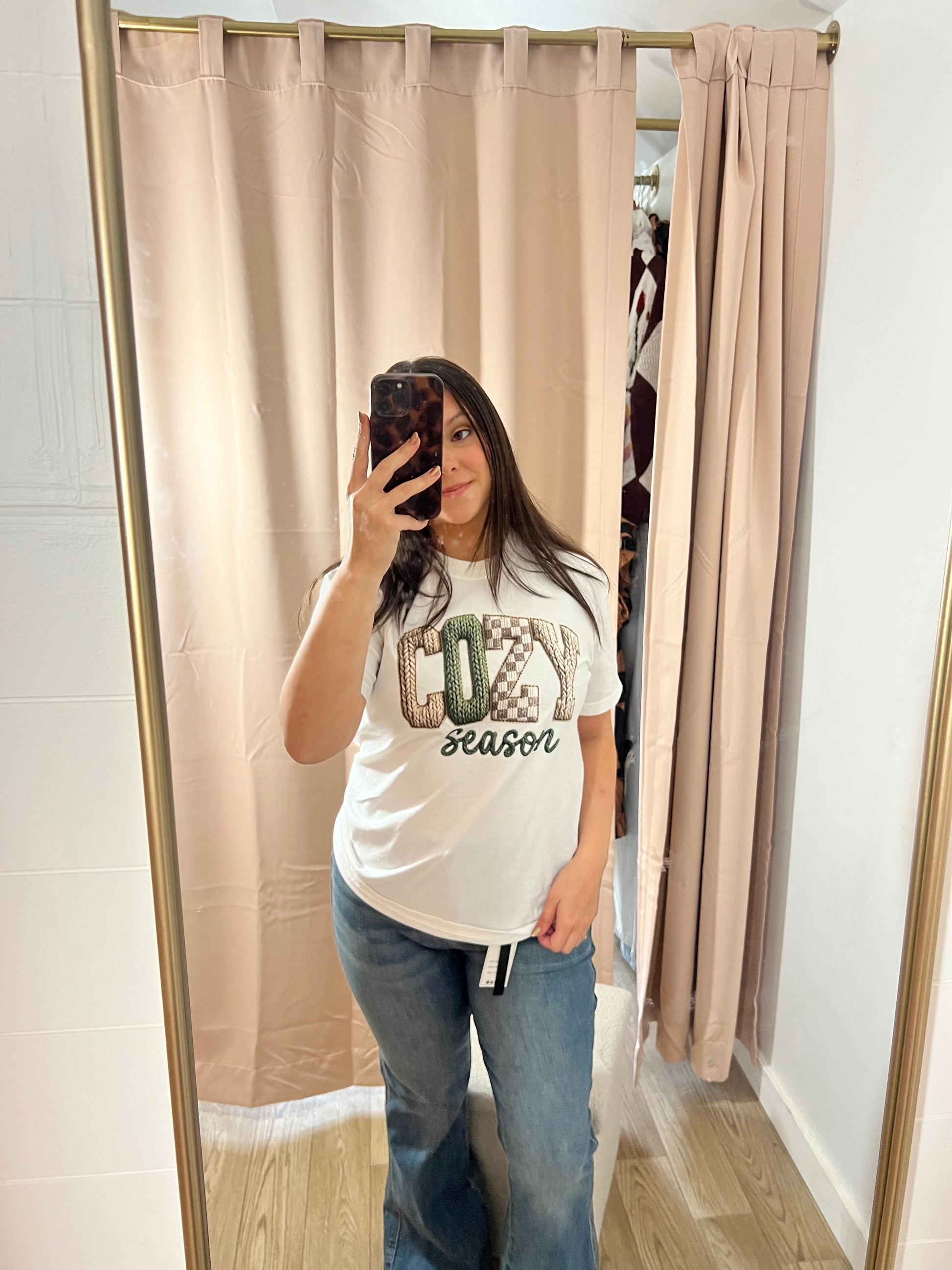 Cozy Season Faux Yarn Tee – - Cottage Cuties Boutique LLC