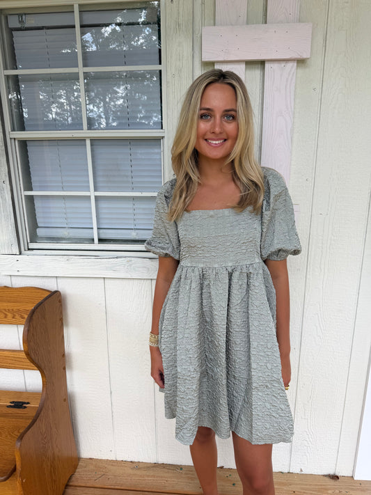 Sage Whisper Babydoll Dress - Cottage Cuties Boutique LLC