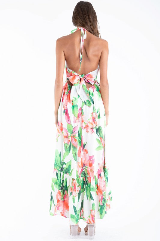 Seaside Bloom Halter Dress - Cottage Cuties Boutique LLC