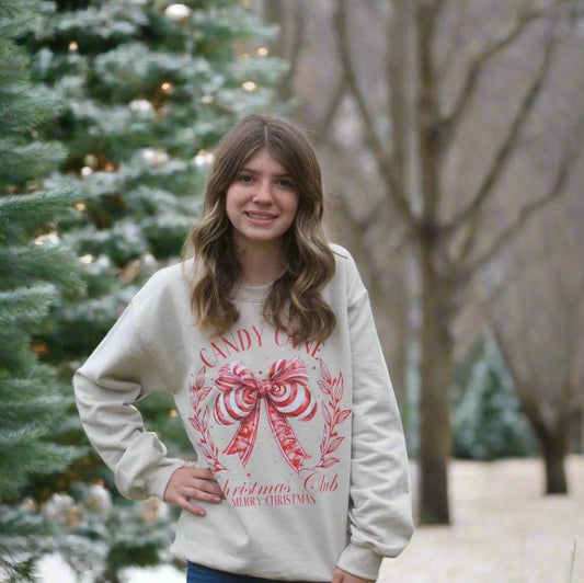 Candy Cane Christmas Club Sweatshirt